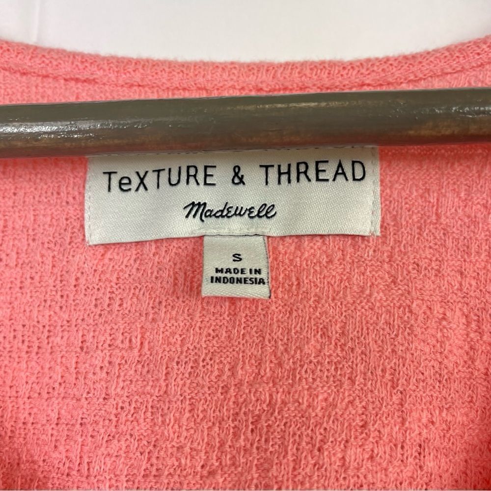 Madewell Texture Thread Ruffle-Sleeve Tank Top Pink Size Small - Picture 10 of 15